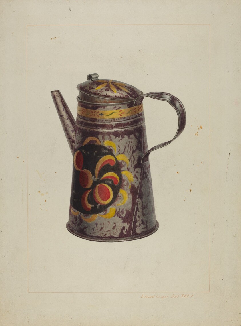 Toleware Coffee Pot