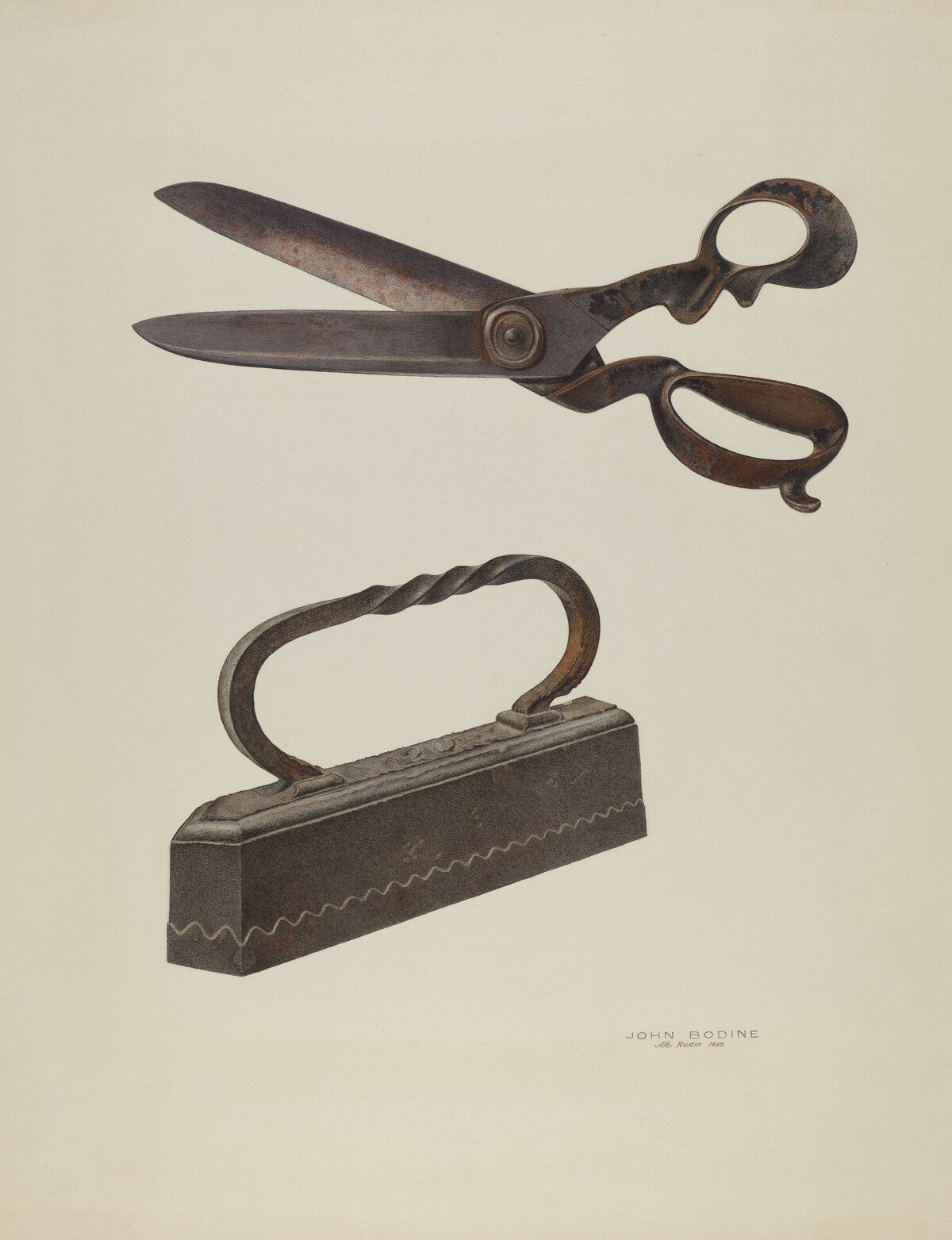 Tailor's Shears and Iron