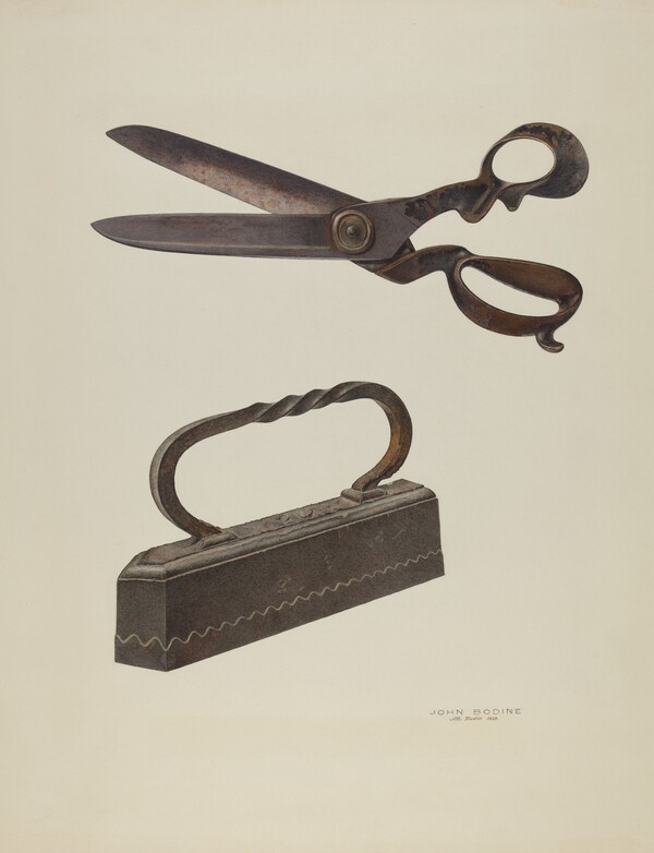 Tailor's Shears and Iron