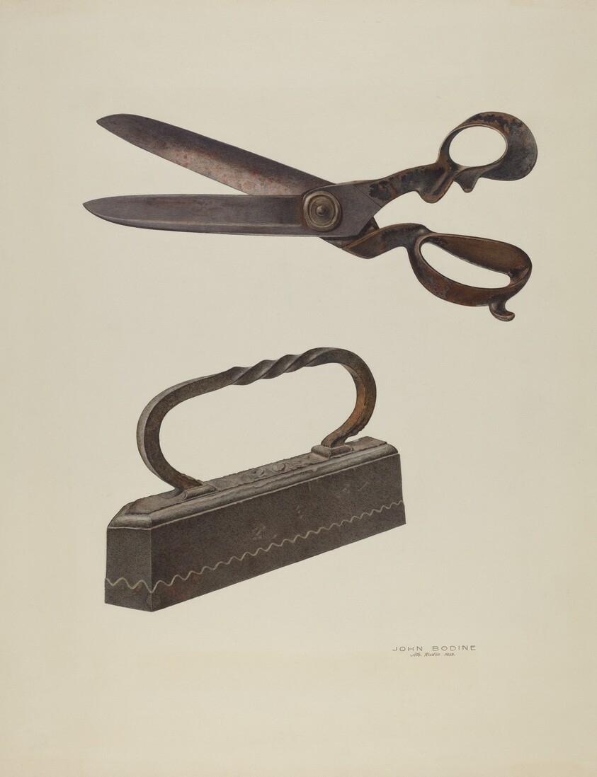 Tailor's Shears and Iron