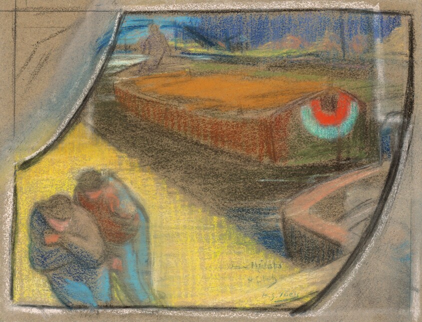 Men Towing a Barge [Study for Boubourouche]