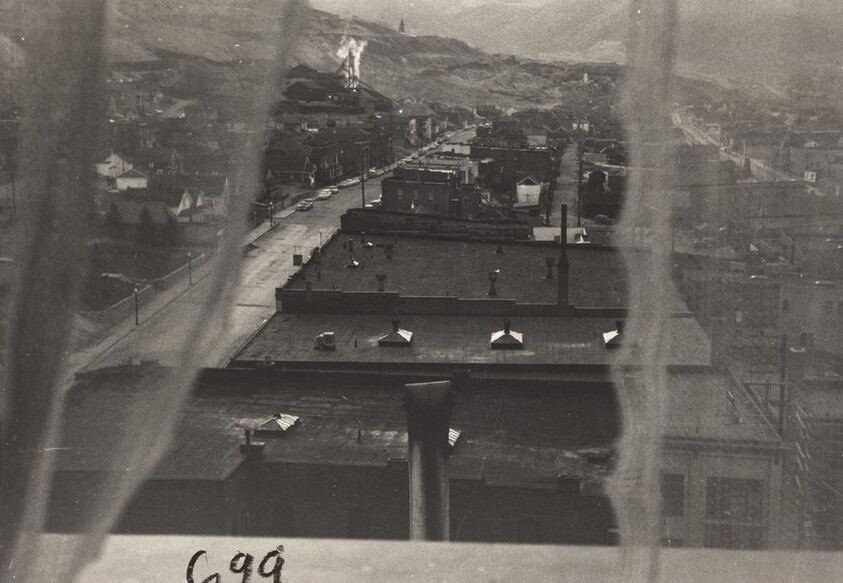 View from hotel window--Butte, Montana