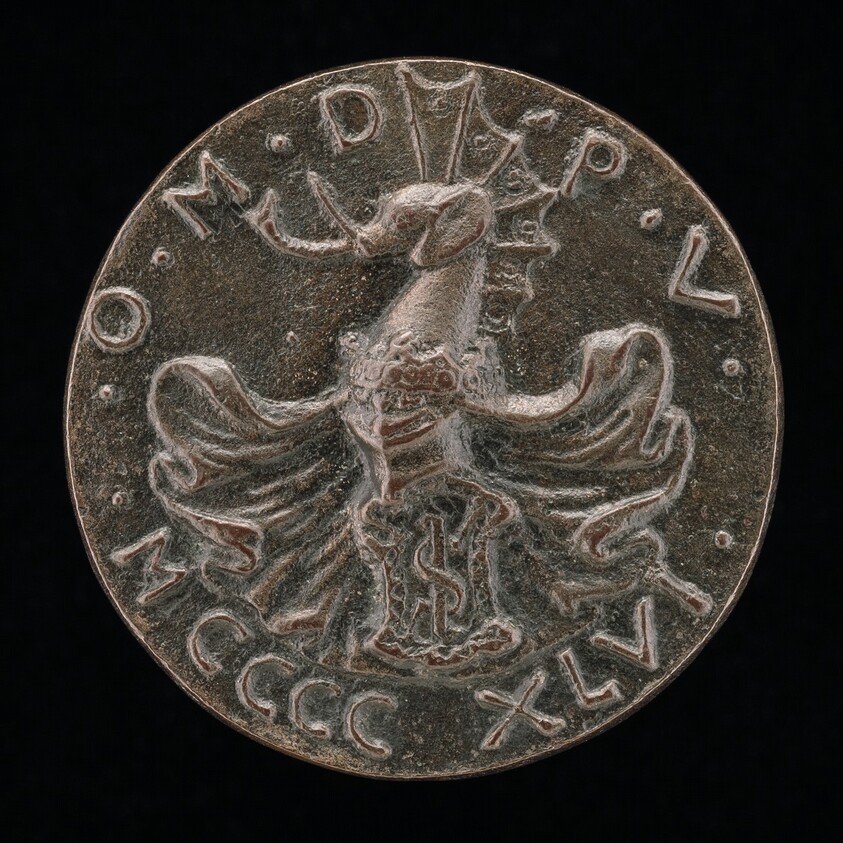 Shield, Helmet, Elephant-crest, and Mantling [reverse]