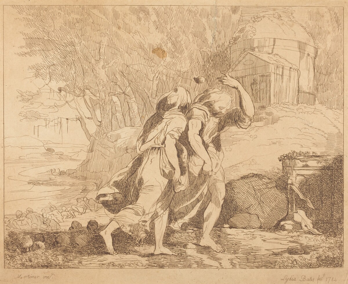 Two Fleeing Figures