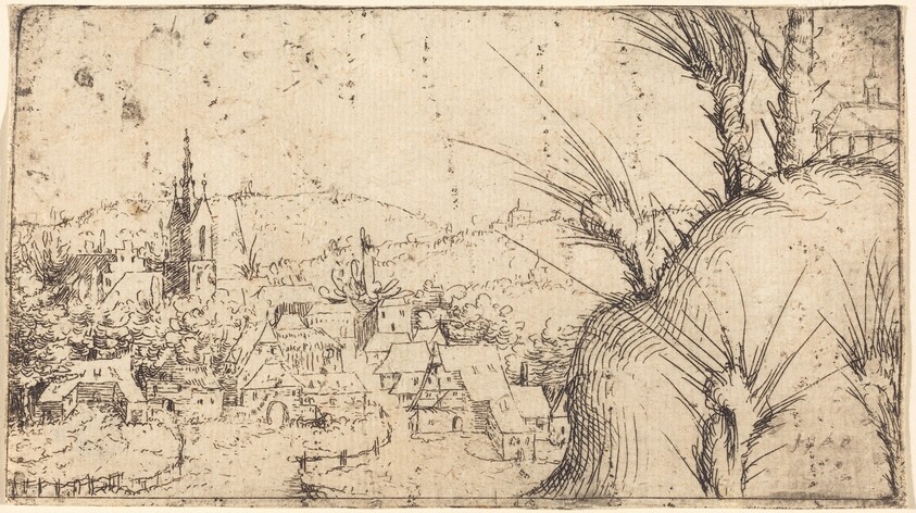Landscape with a Town at Left