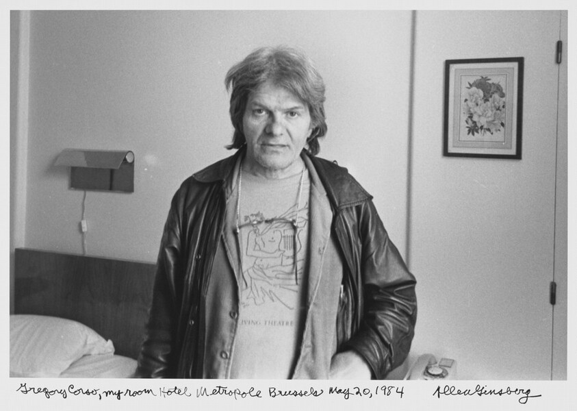 Gregory Corso, my room Hotel Metropole Brussels May 20, 1984
