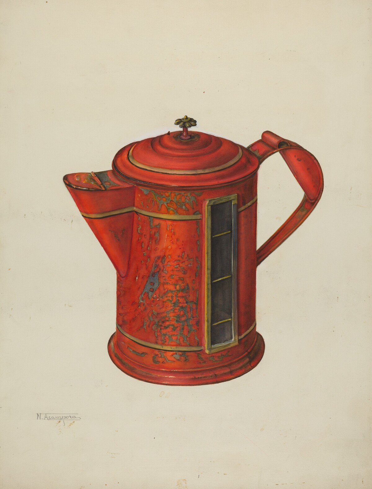 Toleware Coffee Pot