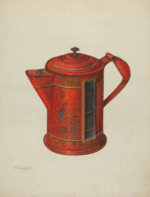 Toleware Coffee Pot