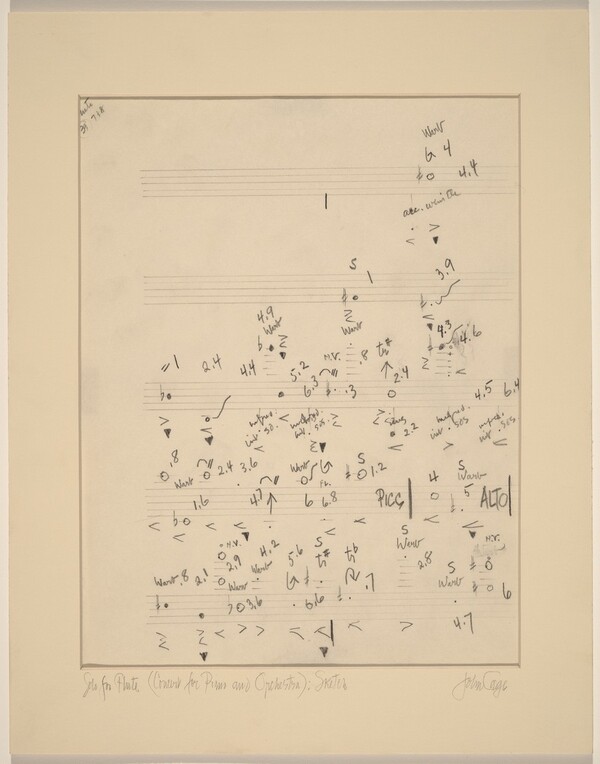 Solo for Flute (Concert for Piano and Orchestra): Sketch