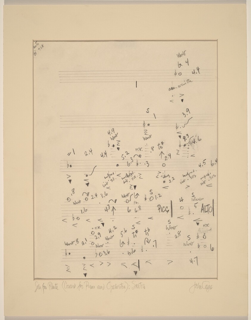 Solo for Flute (Concert for Piano and Orchestra): Sketch