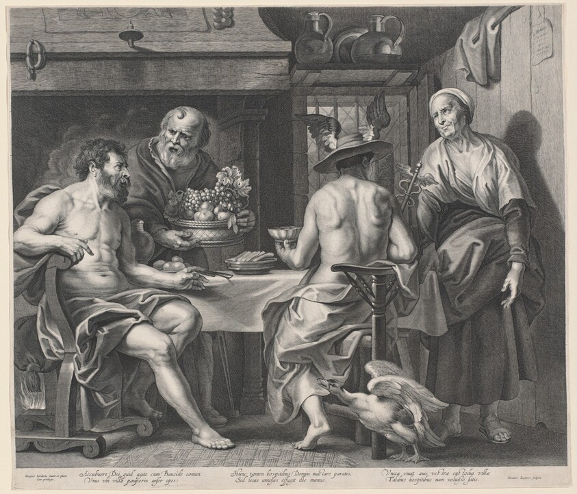 Jupiter and Mercury Entertained by Philemon and Baucis