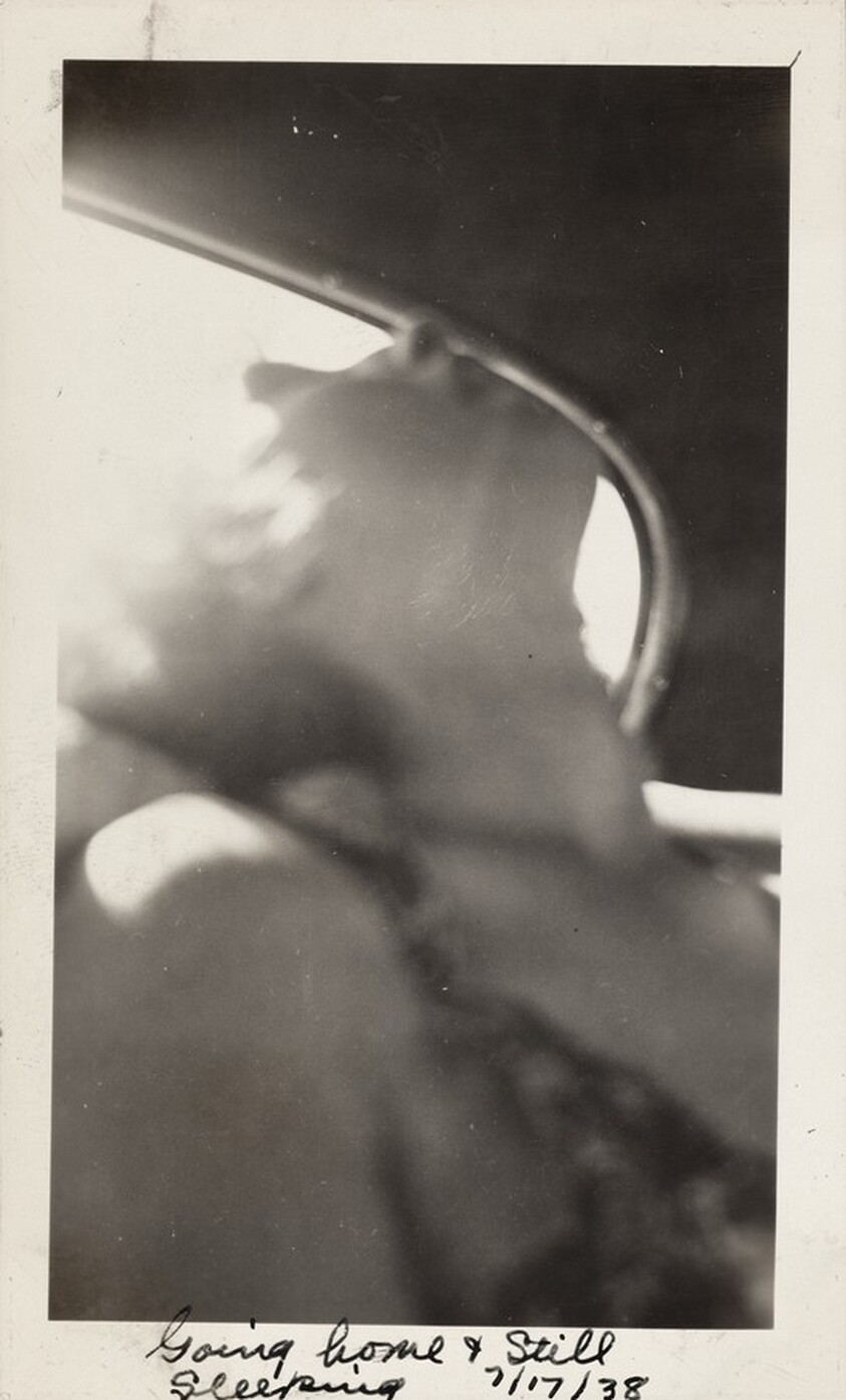 "Going home and still sleeping 7/17/38"