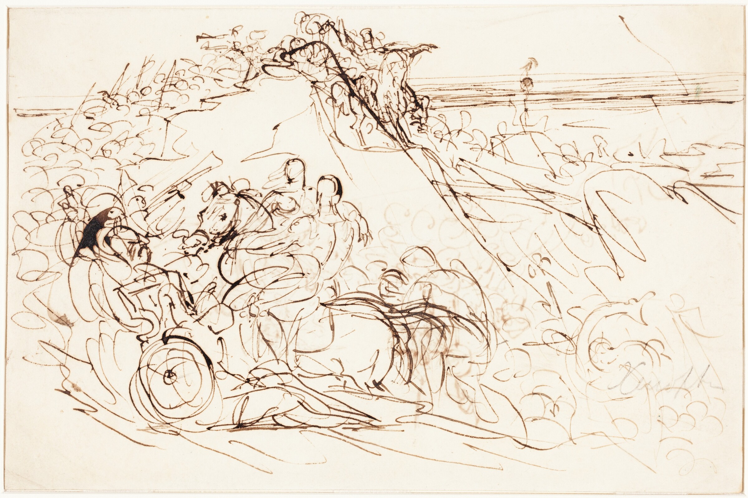 Xenophon and the Greeks Sighting the Sea [recto], Benjamin Robert Haydon