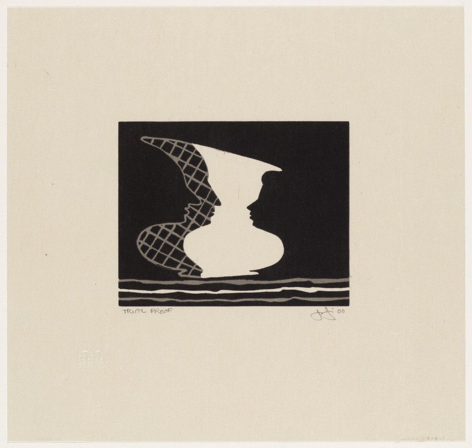 Untitled [trial proof], Jasper Johns, 2000