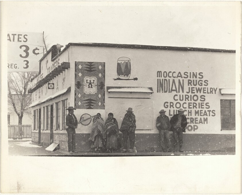 Group outside of MaGee Traders store--New Mexico