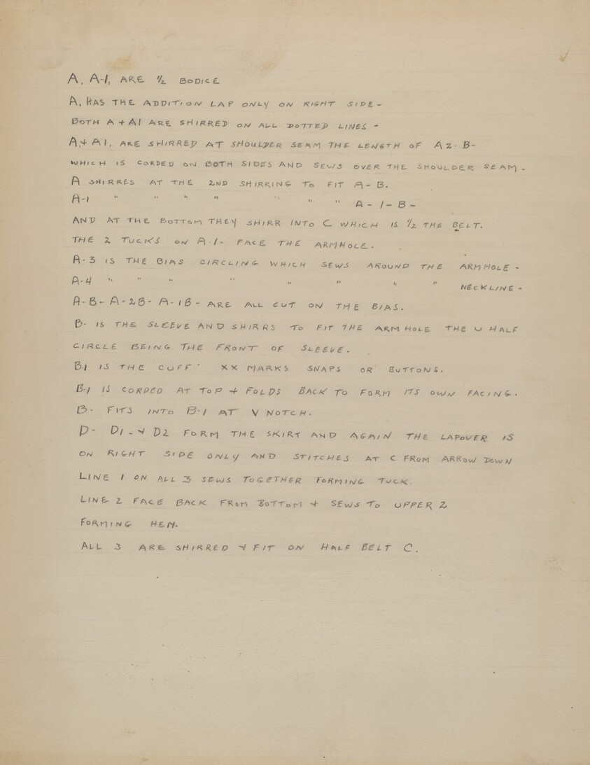 Description of a Girl's Dress