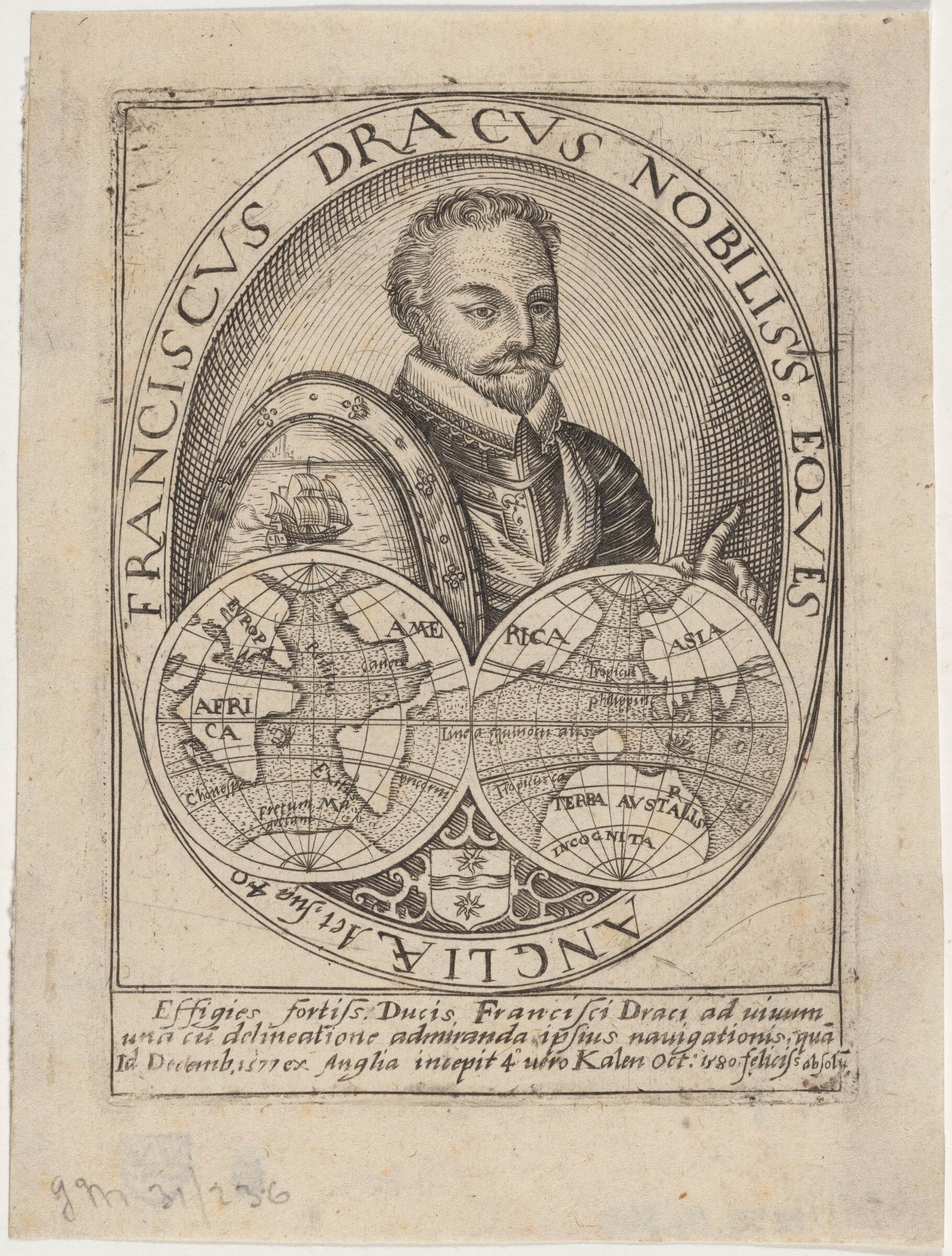 Sir Francis Drake, after Jodocus Hondius I