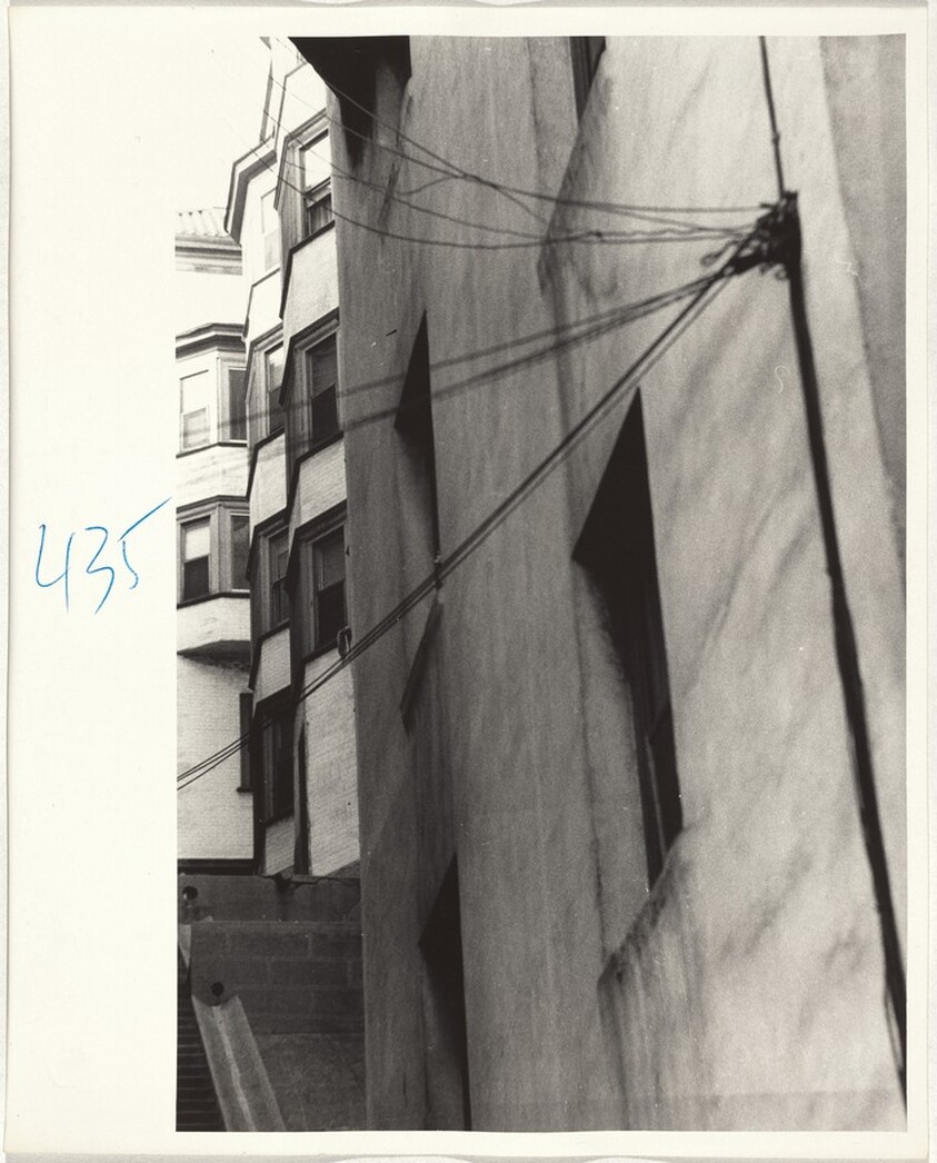 Power lines connected to building--Los Angeles