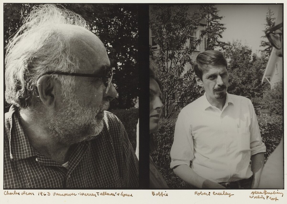 Charles Olson 1963 Vancouver. Warren Tallman's house. Bobbie. Robert Creeley Working Proof.