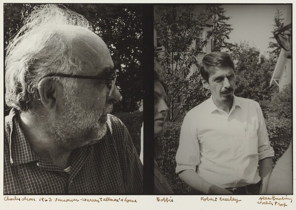Charles Olson 1963 Vancouver. Warren Tallman's house. Bobbie. Robert Creeley Working Proof.