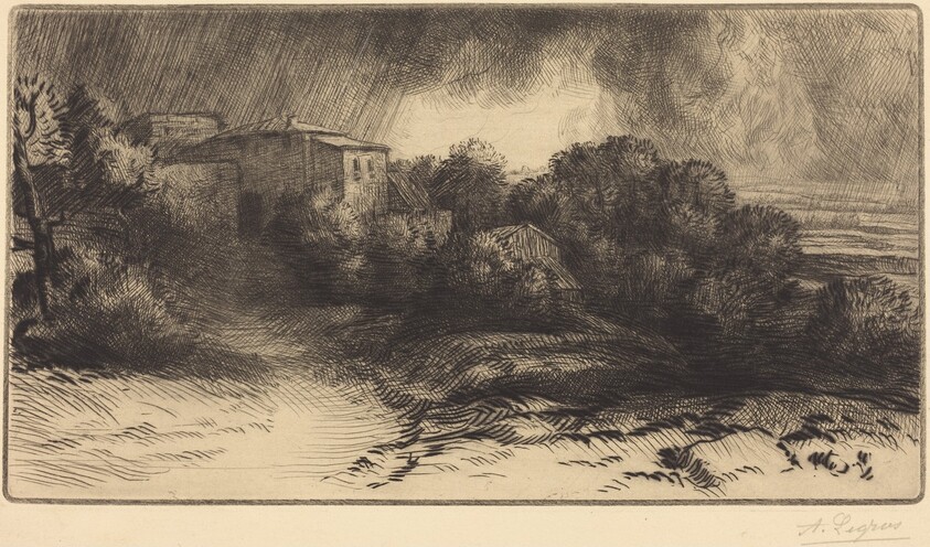 View of a Farm Seen in a Storm (La ferme de Brieux (Effet d'orage))