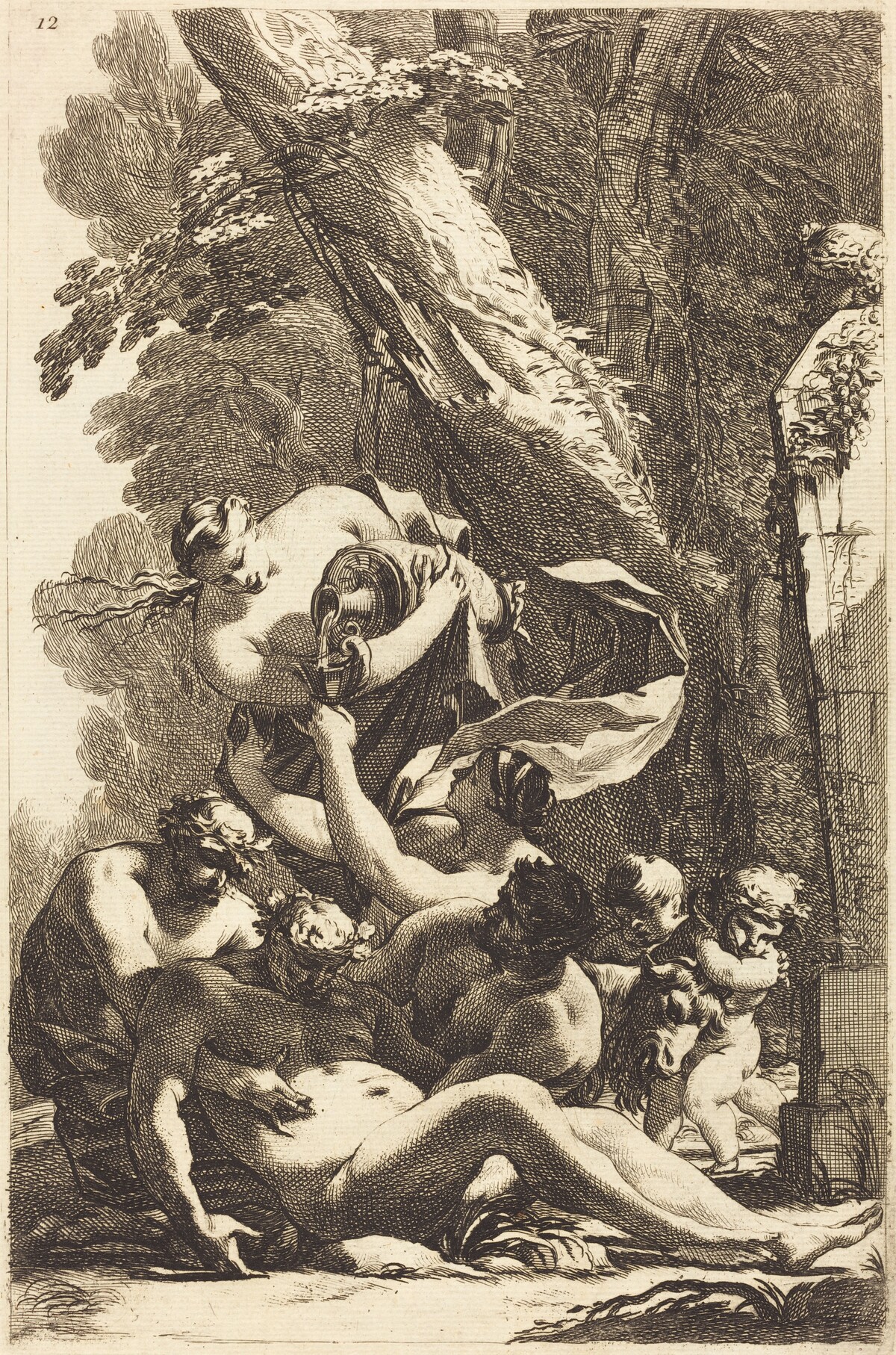 Drunken Silenus Supported by Two Fauns