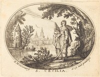 Saint Cecilia in a Landscape, Balthasar Moncornet