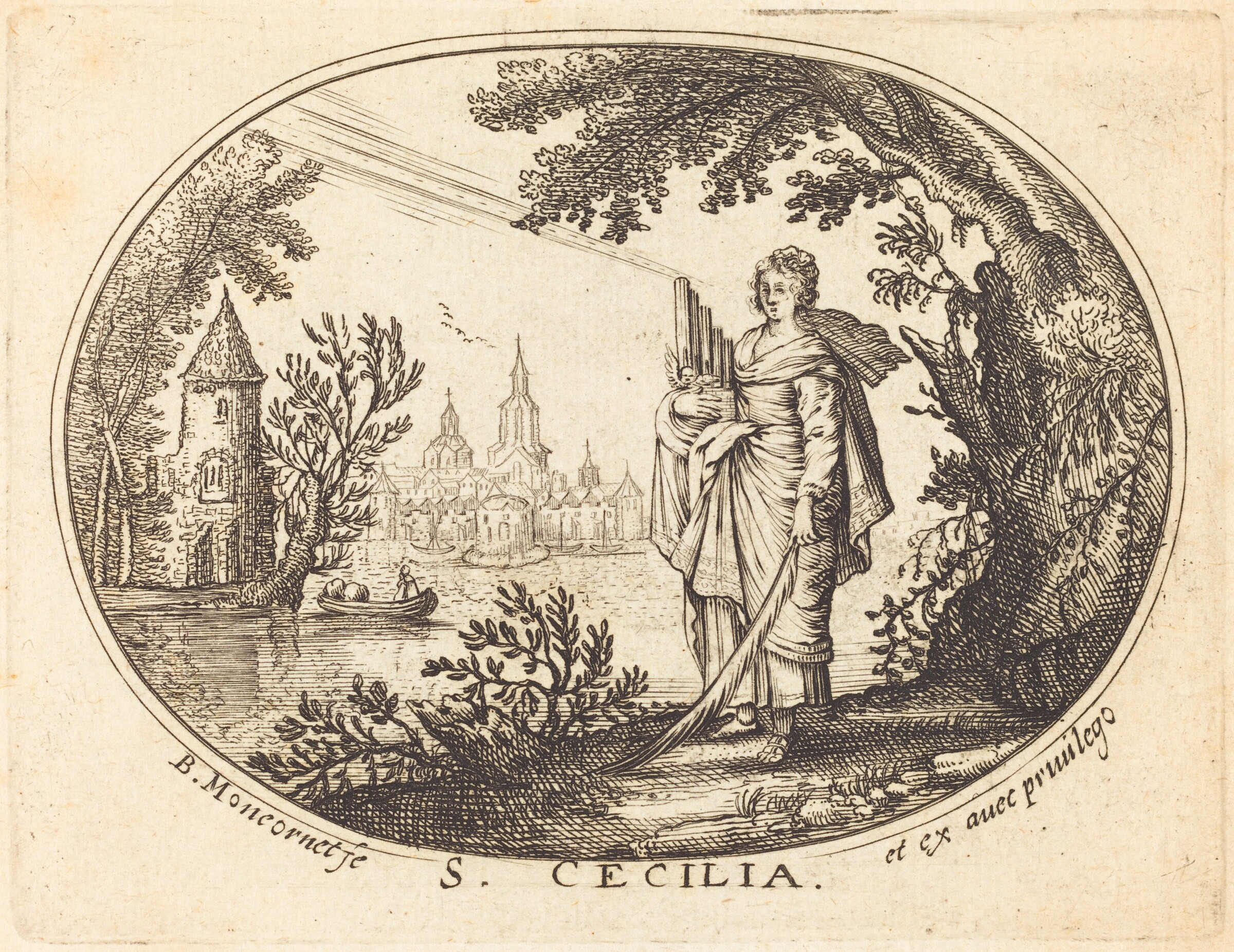 Saint Cecilia in a Landscape, Balthasar Moncornet