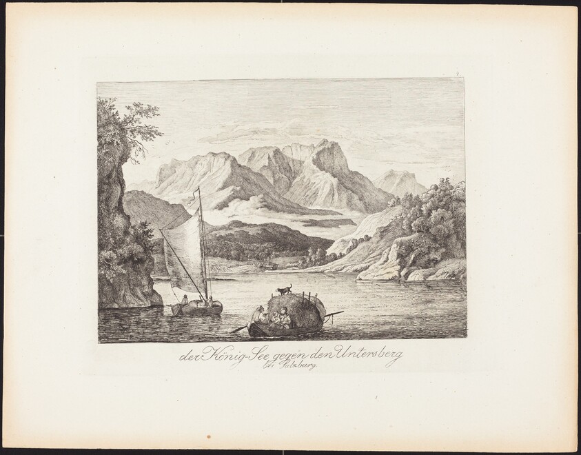 Der König-See gegen den Untersberg bei Salzburg (Königsee toward the Untersberg near Salzburg)