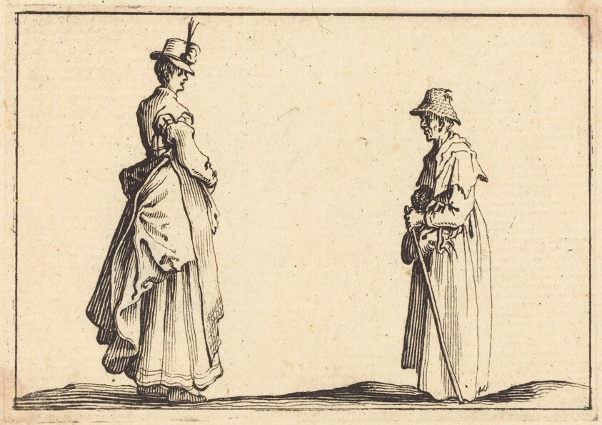 Two Women in Profile