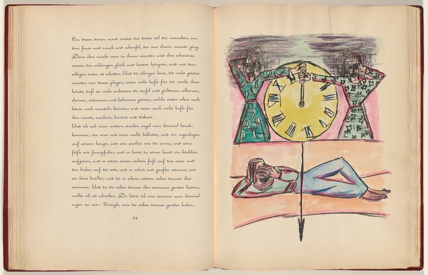 Johannes, Offenbarung, Kapitel 10, Verse 5-7 (John, Revelation, Chapter 10, Verses 5-7) (plate, page 35) from Apokalypse (Apocalypse)