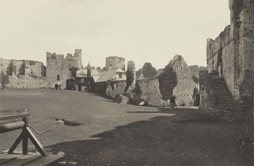 Manorbier Castle Courtyard, Wales