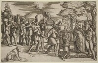 Abraham Paying Tithes to Melchisedek, Battista Franco