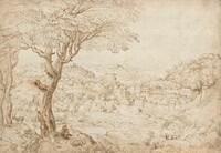 Landscape with the Penitence of Saint Jerome, Pieter Bruegel the Elder, 1553