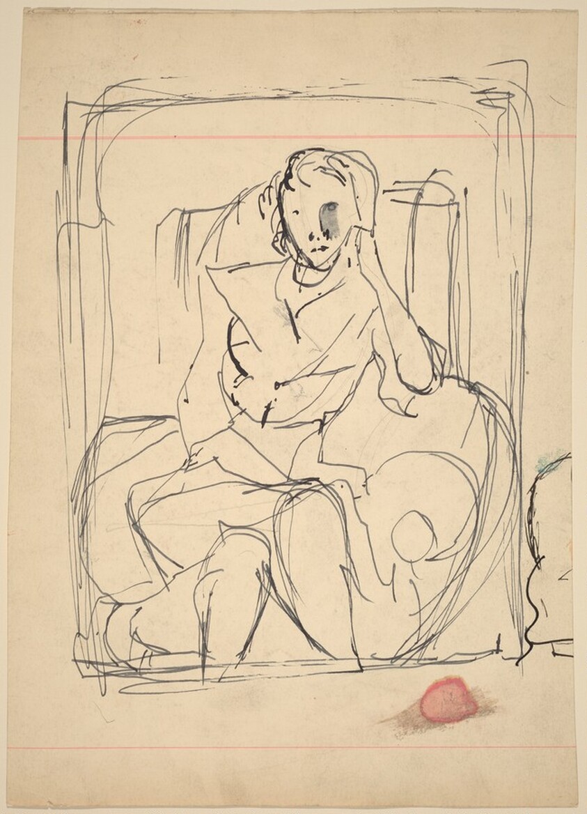 Woman Seated in Armchair