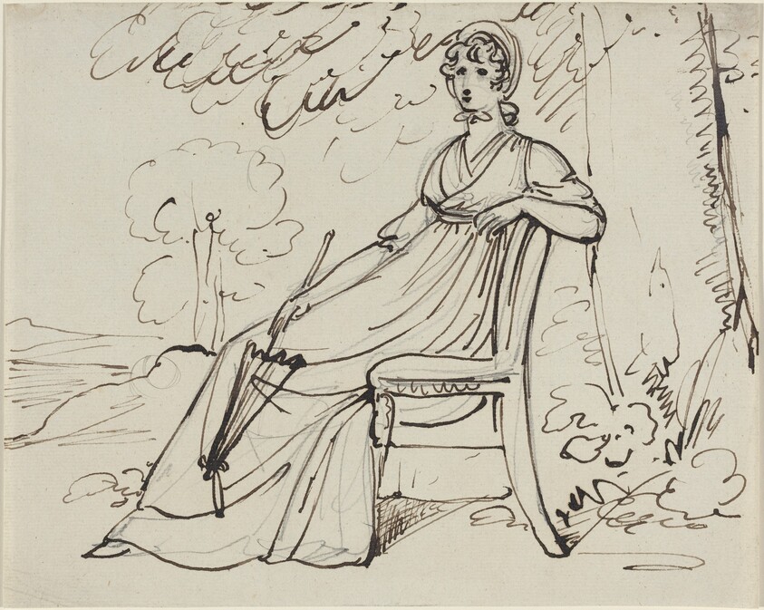 A Lady Seated with a Parasol