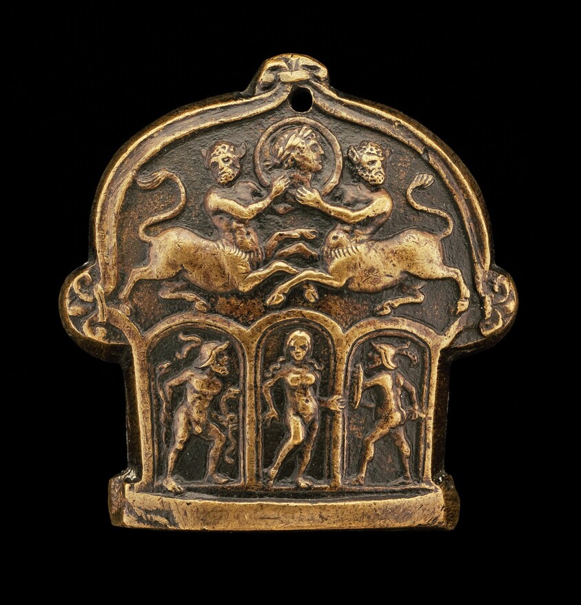 Part of a Sword Pommel (Centaur Supporting Medallion; Venus Flanked by Mars and Hercules)