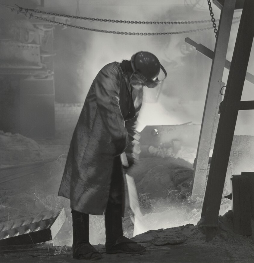 IS 2429, Inland Steel Company, Puddler in Blast Furnace Cast House, East Chicago, Indiana