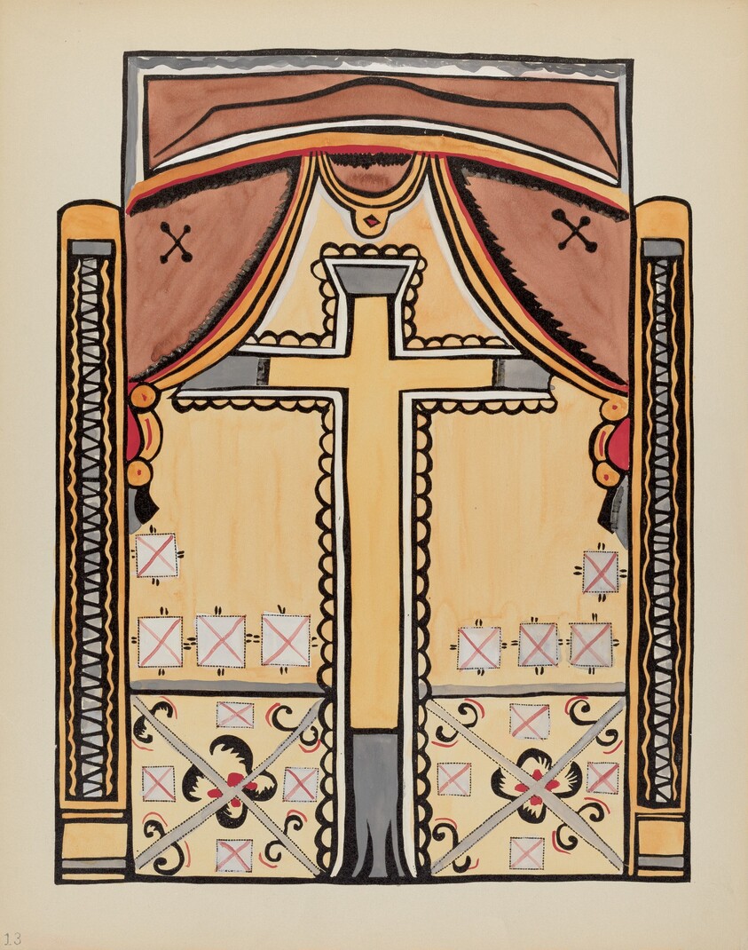 Plate 13: Design with Cross: From Portfolio "Spanish Colonial Designs of New Mexico"