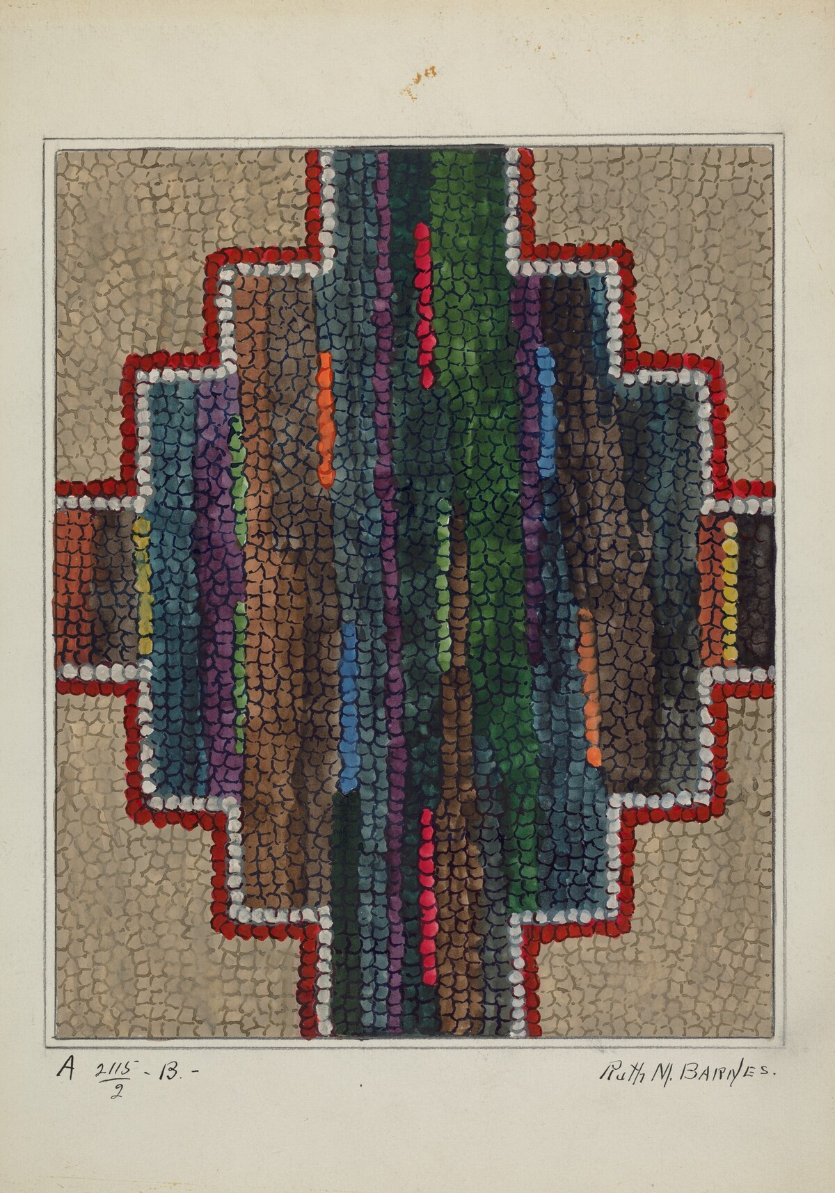 Hooked Rug - Center Design