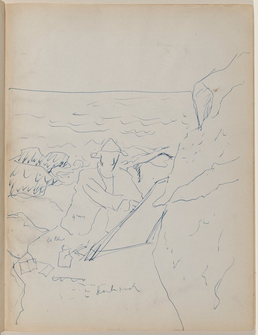 Sally Sketching on the Rocks