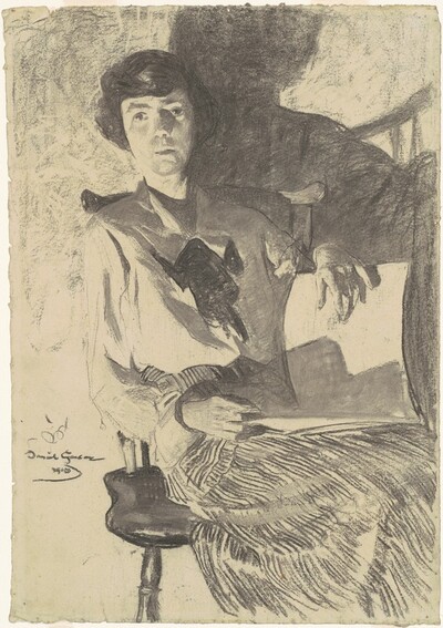 Seated Woman by Lamplight