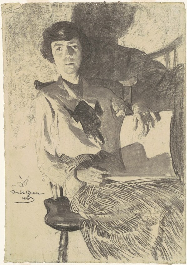 Seated Woman by Lamplight