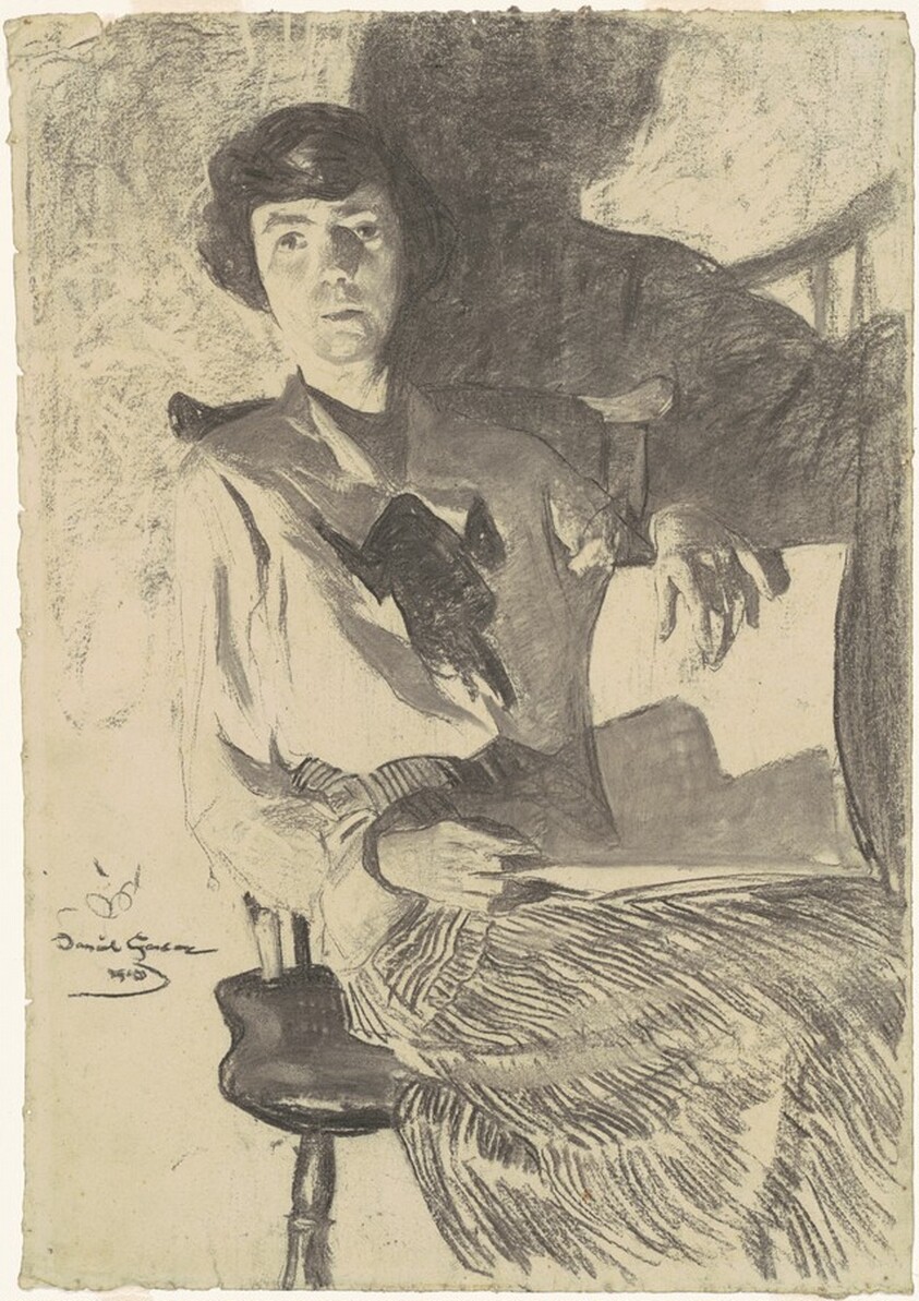 Seated Woman by Lamplight