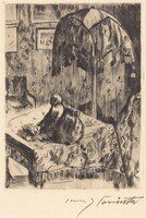 Interieur mit Stehlampe (Interior with Floor Lamp), Lovis Corinth, 1916