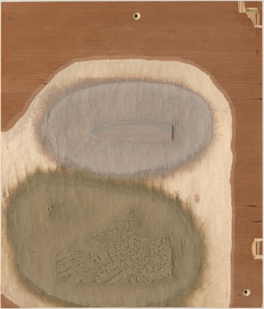 Study VI, New York Harbor [#18, brown and brown-green]