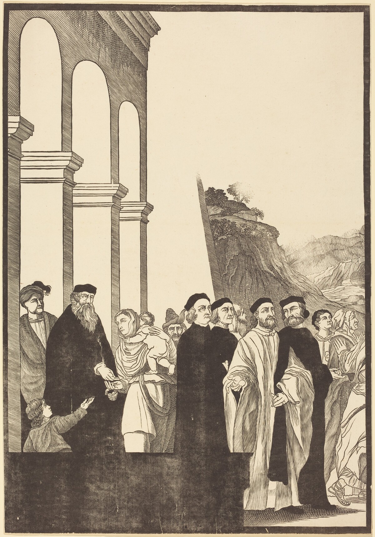 Presentation of the Virgin in the Temple [left plate]