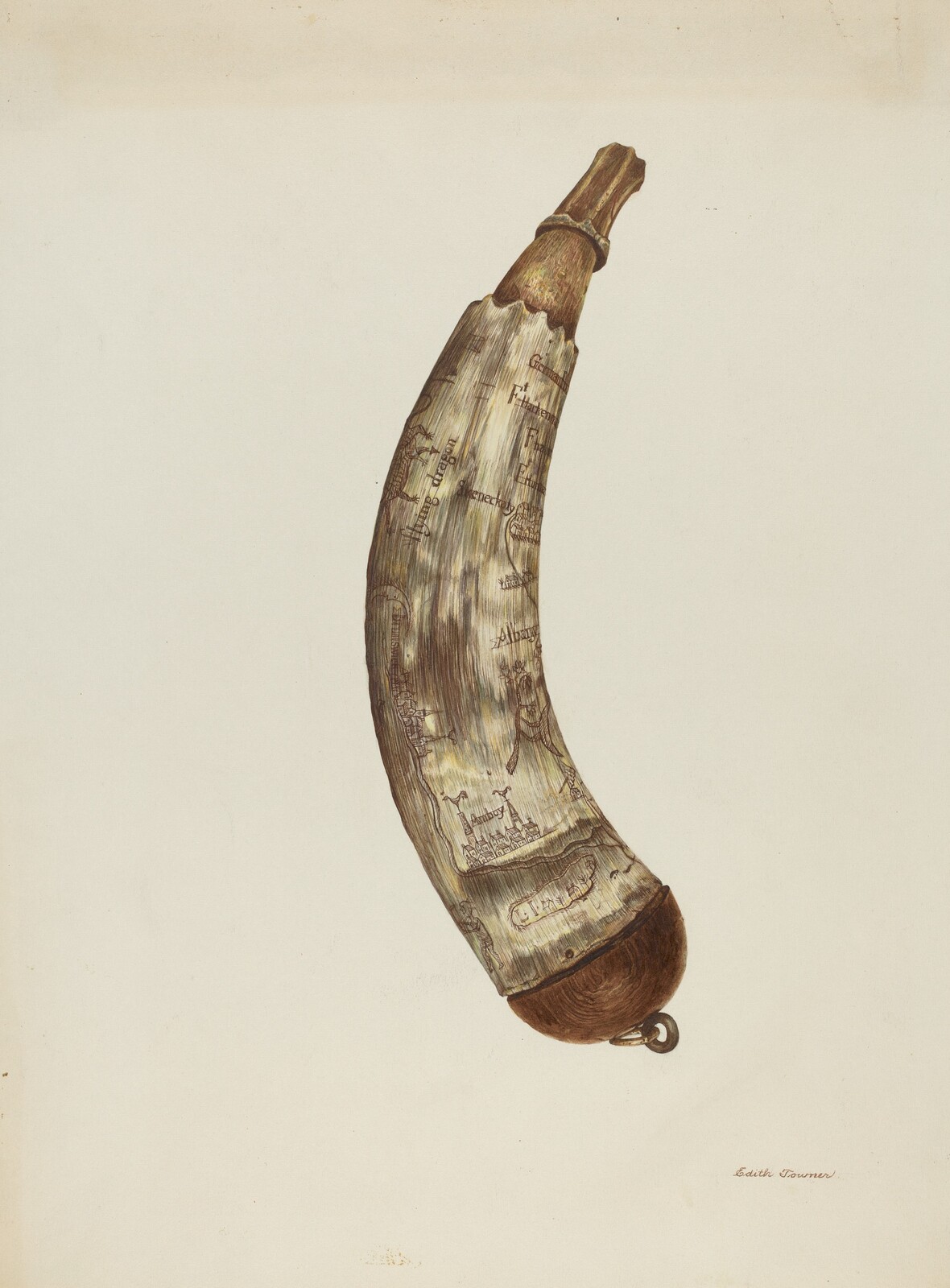Powder Horn, Edith Towner, c. 1940