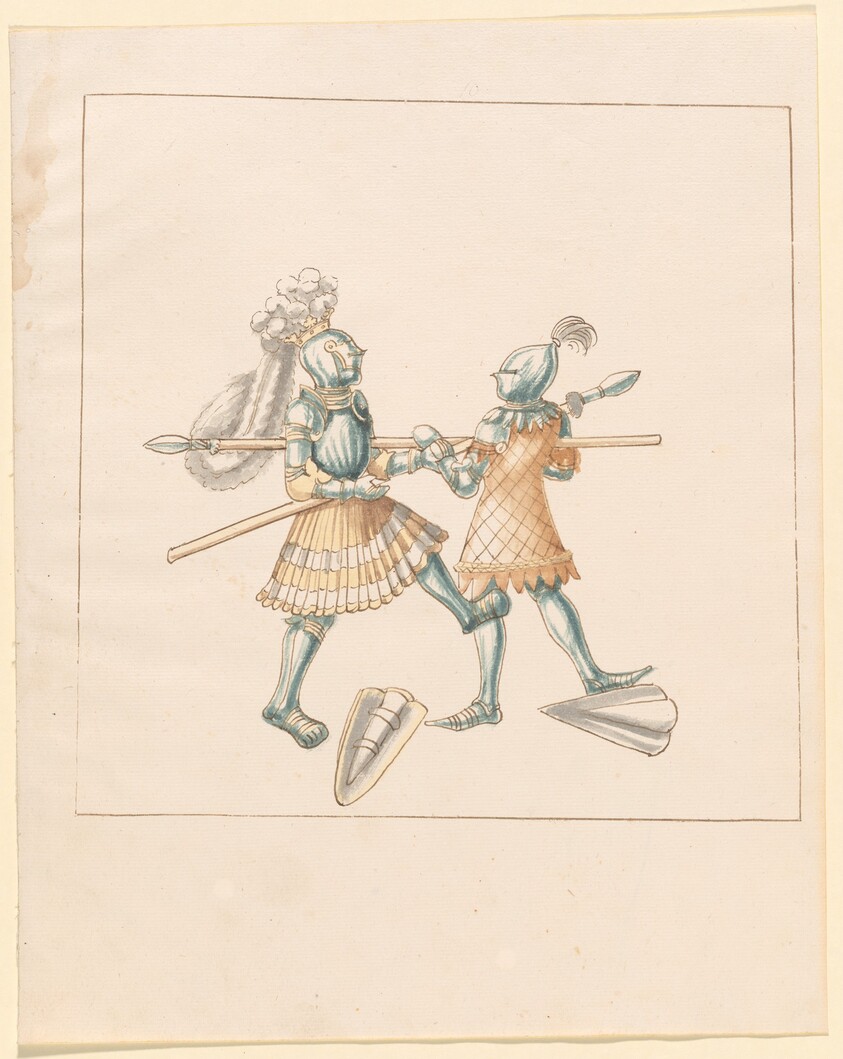 Foot Combat with Spears and Tartsche Shields