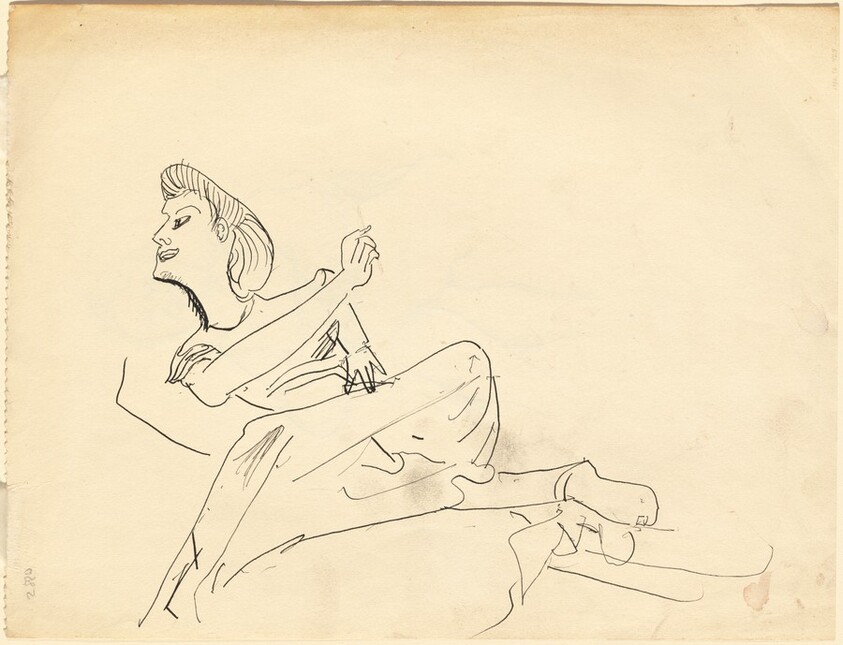 Reclining Female Figure, Head Turned Left [verso]